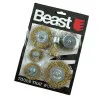 Steel Brushes for Drill 6-Pack, Crimped Brass Wire, Beast
