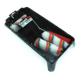 Paint Rollers set with Tray, 3 Acrylic Fiber Rollers 10 cm