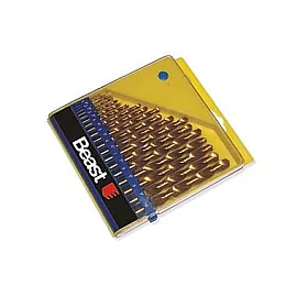 Drill Drills for Metal 1-10 mm HSS Steel Covered with Titanium 19 pcs.