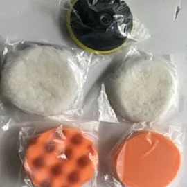 Polishing set 125 mm M12, 2 Pads, 2 Bonnets, Beast