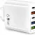 65W Fast Charger 3x USB + 2x USB-C, Mobile Charger 230V
