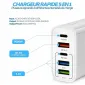 Mobilladdare 65W, 3x USB + 2x USB-C, 230V