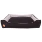 Dog Sofa CEZAR tufted gray/black 110 x 90 cm
