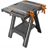 Folding Multi-Function Work Table 787 x 635 mm Sawhorse 136 kg 2 Quick Clamps, WORX WX051