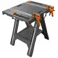 Folding Multi-Function Work Table 787 x 635 mm Sawhorse 136 kg 2 Quick Clamps, WORX WX051