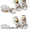 Single Pulley Block 6 pcs Nickel Plated Swivel 1/230 kg WLL Rope 4 mm, BLPOJN1/2