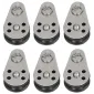 Talja och block mini 6st 25 mm, rostfri nylonhjul max rep 5 mm, blocktalja