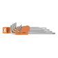 Insexnycklar 5-kantiga l-nycklar, sats 9 st. TS10 - TS50, S2, NEO Tools