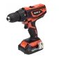 Borrmaskin, skruvdragare, sladdlös, mycket stark 18V 2A 40Nm, 0-1650rpm, 2 växlar