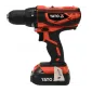 Borrmaskin, skruvdragare, sladdlös, mycket stark 18V 2A 40Nm, 0-1650rpm, 2 växlar