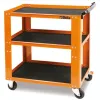 Tool Cart 3 Shelves 200 kg Thermoplastic Rubber Mat 4 Wheels 45 x 80 x 90 cm, BETA Tools