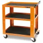Verktygsvagn 3 Hyllor 200 kg Termoplast Gummimatta 4 Hjul 45 x 80 x 90 cm, BETA Tools
