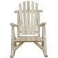 Rocking Chair Garden Fir Wood 66 x 96 x 98 cm, High Backrest, Natural Finish