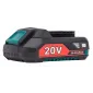 Lövblås batteridriven, 2st 20V 2Ah batterier, 190 km/h, 12000 RPM, NAC