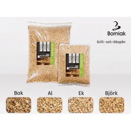 Grill- och rökspån 2.5 kg / 10L, ekologiska spån, flis för rökar