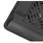 Laptop kylning, underlag med 5 kylfläktar, LED, 3 hastigheter, drivs via USB - ISO Trade
