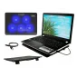 Laptop kylning, underlag med 5 kylfläktar, LED, 3 hastigheter, drivs via USB - ISO Trade