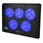 Laptop kylning, underlag med 5 kylfläktar, LED, 3 hastigheter, drivs via USB - ISO Trade