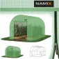 Plastväxthus för året runt utomhusbruk, tunnelväxthus, 2.5m högt , 12-30kvm, stål, Namix Greenhouse
