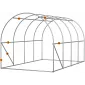 Plastväxthus för året runt utomhusbruk, tunnelväxthus, 2.5m högt , 12-30kvm, stål, Namix Greenhouse