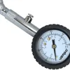 Tyre Pressure Gauge 0-4 bar, 60 PSI, 38 mm, Analogue Air Pressure Gauge in Metal with Rubber Guard