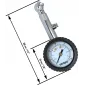 Däckstryckmätare 4bar, 60PSI, 38 mm, analog lufttrycksmätare för bildäck i metall, bra nogrannhet