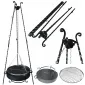 Grill, eldstad, eldkorg med lock, 55 cm