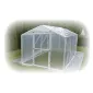 Plastväxthus Premium 4.2kvm (2 x 2x1.8m) för året runt utomhusbruk, transparent folie, dubbla dörrar
