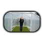 Plastväxthus Premium 4.2kvm (2 x 2x1.8m) för året runt utomhusbruk, transparent folie, dubbla dörrar