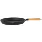 Gjutjärns stekpanna 30 cm, trähandtag, 5 cm hög