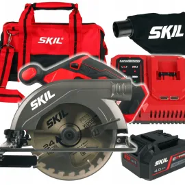 Elsåg, cirkelsåg 20V 4, 0Ah 4500rpm 54 mm skärdjup, 165 mm skivor, snabbladdare, SKIL