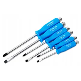 Impact Screwdriver Set 6 Pieces, Steel and Ergonomic Handle, Falon-Tech