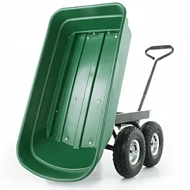 Tipping Garden Cart 350 kg, Stainless Steel Frame, GardenPro