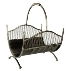 Vedkorg av metall, vintage