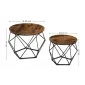 Soffbord 2st runda kaffebord, vintage sidobord 50 cm / 40 cm