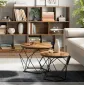 Soffbord 2st runda kaffebord, vintage sidobord 50 cm / 40 cm