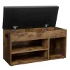 Shoe Rack with Seat, Metal/Wood, Vintage Style, Szafka