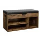 Shoe Rack with Seat, Metal/Wood, Vintage Style, Szafka