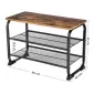 Skohylla med sits 30 x 66 x 45 cm svart