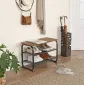 Skohylla med sits 30 x 66 x 45 cm svart