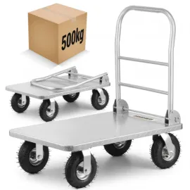 Flyttvagn 500 kg, transportvagn, lastkärra, hopfällbar, HiGHER