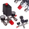 Tryckvakt För Kompressor 1/2" 21 mm 230V 16A med 2 Manometrar och Tryckreducerare