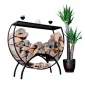 Vedhylla svart halvrund 96 x 30 x 84 cm, LOFT HQ