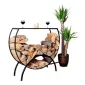 Vedhylla svart halvrund 96 x 30 x 84 cm, LOFT HQ