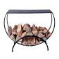Vedhylla svart halvrund 96 x 30 x 84 cm, LOFT HQ