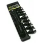 Hylssats 3/8 med spärrskaft 48T, svarta, 8st hylsor 15-24 mm 12-kantiga