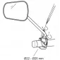 Bicycle Rearview Mirror with 25 cm Long Arm, AJS Plus