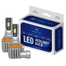 H8 / H11 CSP LED, CE E9 certifierade, 4000 LM 6000K CANBUS, 2 lampor