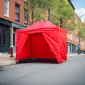 Popup Tält 2 x 2 m  Snabbtält Stålram PVC 600D Vattentätt Tak Marknadstält, ProfiFold