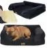 Orthopedic Dog Bed S 65 x 55 x 18 cm Removable Cover Non-Slip Bottom 6 cm Mattress Washable, Purlov